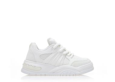 Αθλητικά λευκά δερματίνη με ιδιαίτερη σόλα ΛΕΥΚΟ - Tsoukalas - 