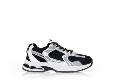 Αθλητικά με δίχτυ και δερματίνη ΜΑΥΡΟ - Tsoukalas - 