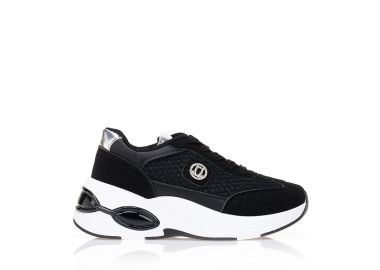 Αθλητικά με συνδυασμό χρωμάτων & υλικών ΜΑΥΡΟ - Tsoukalas - 