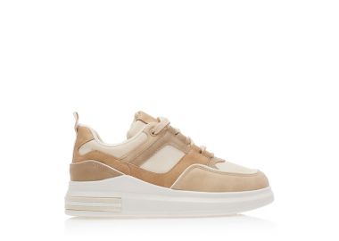 Αθλητικά μπεζ δερματίνη με πούρο λεπτομέρειες ΜΠΕΖ - Tsoukalas - 