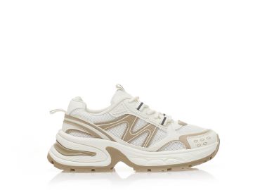 Αθλητικά μπεζ υφασμάτινα με πούρο λεπτομέρειες ΜΠΕΖ - Tsoukalas - 