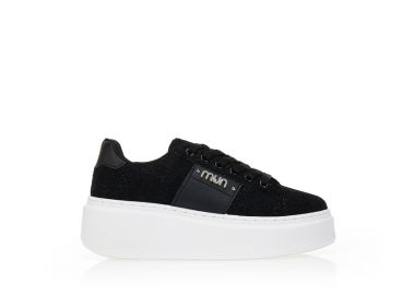 Αθλητικα πλατφόρμα με δαντέλα ΜΑΥΡΟ - Tsoukalas - 