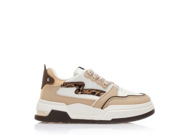 Αθλητικά πούρο δερματίνη με animal print λεπτομέρειες ΛΕΟΠΑΡ - Tsoukalas - 