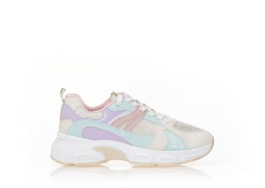 Αθλητικά υφασμάτινα με πολύχρωμες λεπτομέρειες και chunky σόλα ΠΟΛΥΧΡΩΜΟ - Tsoukalas - 