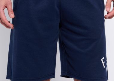 Αθλητική βερμούδα με branded τύπωμα & raw edges - FUNKY BUDDHA - 