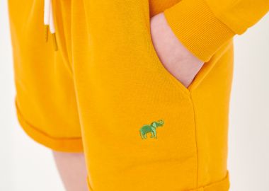 Αθλητικό σορτς με κεντητό logo - FUNKY BUDDHA - 