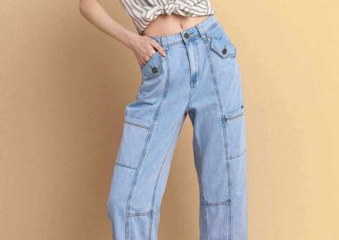 Attrativo γυναικείο τζιν παντελόνι Barrel Leg - 9922951 Denim Blue Ανοιχτό - ATTRATTIVO - 