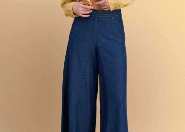 Attrattivo γυναικεία denim παντελόνα - 91253019 Μπλε Σκούρο - ATTRATTIVO - 