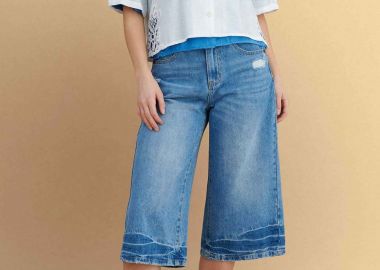 Attrattivo γυναικείο denim βερμούδα - 9923094 Denim Blue - ATTRATTIVO - 