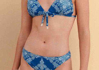 Attrattivo σετ γυναικείο μαγιό μπικίνι με all-over print - 9S23768 Μπλε - ATTRATTIVO - 
