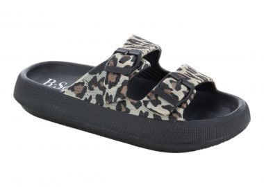 B-Soft Γυναικεία Παπούτσια Παντόφλες 24017 Μαύρο Animal - B-Soft - 