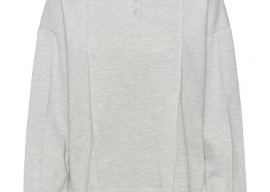 Baby φούτερ μπλούζα με γιακά σε ανοιχτό γκρι χρώμα -  - 