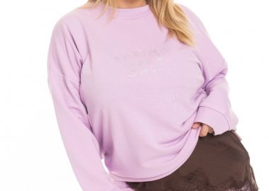 Baby φούτερ μπλούζα με στρας σε βιολετί χρώμα -  - 