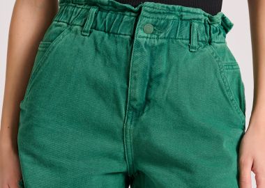 Baggy garment dyed τζιν σορτς με φθορές - FUNKY BUDDHA - 