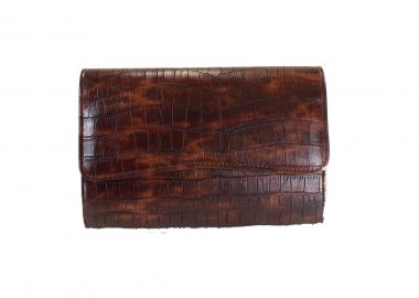 Bagiota Shoes Bags Γυναικεία Βραδινά Τσαντάκια 1016 Ταμπά Κροκό - Bagiota Shoes - 