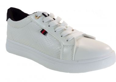 Bagiota Shoes Γυναικεία Παπούτσια Sneakers Αθλητικά BY-0352 Λευκό-Μαύρο - Bagiota Shoes - 
