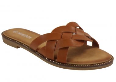 Bagiota Shoes Γυναικείες Παντόφλες LS-063 Κάμελ - Bagiota Shoes - 