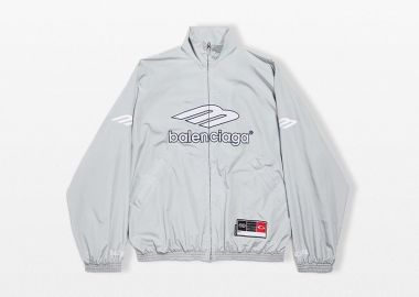 BALENCIAGA Ανδρικό Γκρι Football Tracksuit Jacket - BALENCIAGA - 