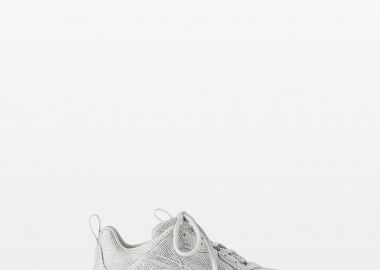 BALENCIAGA Ανδρικό Γκρι Triple S Crystal Sneakers - BALENCIAGA - 