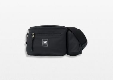 BALENCIAGA Ανδρικό Μαύρο Logo Belt Bag - BALENCIAGA - 
