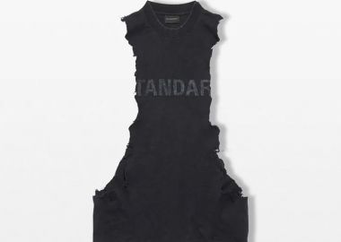 BALENCIAGA Ανδρικό Μαύρο Standard Ripped Tank Top - BALENCIAGA - 
