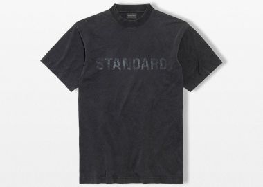 BALENCIAGA Ανδρικό Μαύρο Standard T-Shirt - BALENCIAGA - 