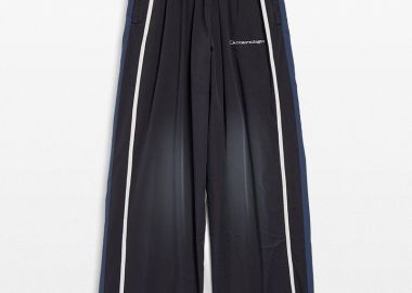 BALENCIAGA Ανδρικό Μαύρο Tracksuit Pants In Black Faded - BALENCIAGA - 