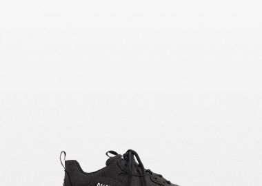 BALENCIAGA Ανδρικό Μαύρο Triple S Denim Sneakers - BALENCIAGA - 