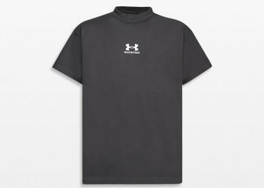 BALENCIAGA Ανδρικό Μαύρο Washed Oversized T-Shirt - BALENCIAGA - 