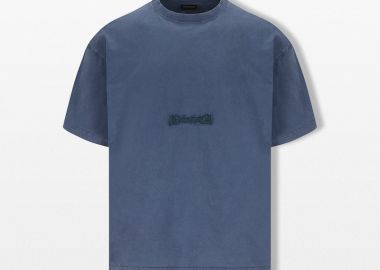 BALENCIAGA Ανδρικό Μπλε Twisted T-Shirt - BALENCIAGA - 