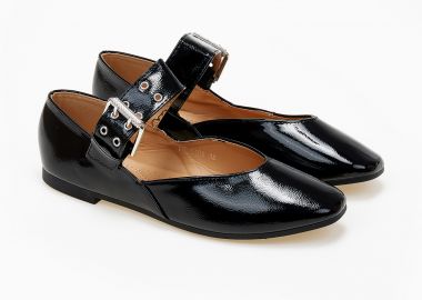 Ballet shoes με μπαρέτα - Μαύρο - Issue - 