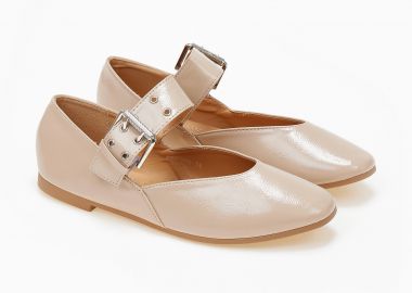 Ballet shoes με μπαρέτα - Μπεζ - Issue - 