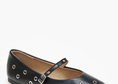 Ballet shoes με μπαρέτα και τρουκς - Μαύρο - Issue - 