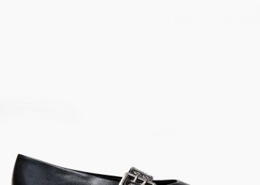 Ballet shoes μυτερά με μεταλλικές λεπτομέρειες - Μαύρο - Issue - 