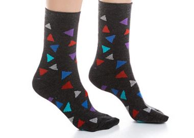 ΒΑΜΒΑΚΕΡΗ ΓΥΝΑΙΚΕΙΑ ΚΑΛΤΣΑ INIZIO ΜΕ ΓΕΩΜΕΤΡΙΚΑ ΣΧΗΜΑΤΑ 3102 ΑΝΘΡΑΚΙ - INIZIO - 