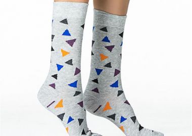 ΒΑΜΒΑΚΕΡΗ ΓΥΝΑΙΚΕΙΑ ΚΑΛΤΣΑ INIZIO ΜΕ ΓΕΩΜΕΤΡΙΚΑ ΣΧΗΜΑΤΑ 3102 ΓΚΡΙ - INIZIO - 