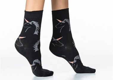 ΒΑΜΒΑΚΕΡΗ ΓΥΝΑΙΚΕΙΑ ΚΑΛΤΣΑ INIZIO ΜΕ ΣΧΕΔΙΟ ΜΟΝΟΚΕΡΟΣ 3106 ΜΑΥΡΟ - INIZIO - 