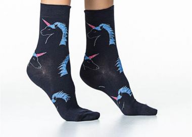 ΒΑΜΒΑΚΕΡΗ ΓΥΝΑΙΚΕΙΑ ΚΑΛΤΣΑ INIZIO ΜΕ ΣΧΕΔΙΟ ΜΟΝΟΚΕΡΟΣ 3106 ΜΠΛΕ - INIZIO - 