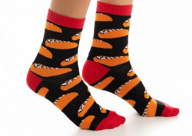 ΒΑΜΒΑΚΕΡΗ ΓΥΝΑΙΚΕΙΑ ΚΑΛΤΣΑ ΜΕ ΣΧΕΔΙΟ ΧΟΤ-ΝΤΟΓΚ 3198-12 ΜΑΥΡΟ - INIZIO - 