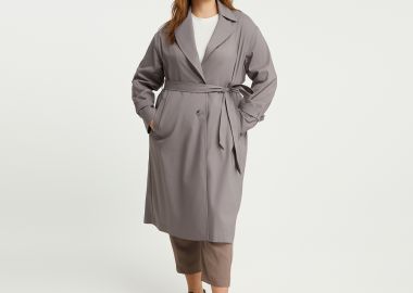 Βαμβακερή καπαρντίνα με ζώνη - MAT FASHION - 