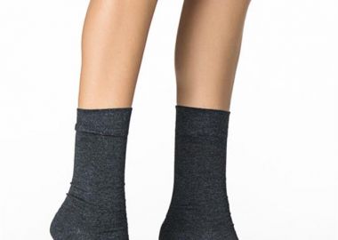 ΒΑΜΒΑΚΕΡΗ ΜΟΝΟΧΡΩΜΗ ΓΥΝΑΙΚΕΙΑ ΚΑΛΤΣΑ ΙΝΙΖΙΟ 3110 ΑΝΘΡΑΚΙ - INIZIO - 