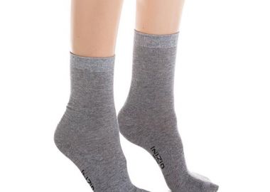 ΒΑΜΒΑΚΕΡΗ ΜΟΝΟΧΡΩΜΗ ΓΥΝΑΙΚΕΙΑ ΚΑΛΤΣΑ ΙΝΙΖΙΟ 3110 ΓΚΡΙ - INIZIO - 