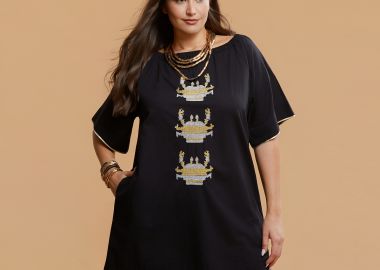 Βαμβακερή off-shoulder τουνίκ με κέντημα - MAT RESORT - 