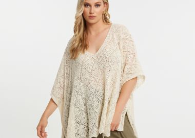 Βαμβακερή πλεκτή τουνίκ - MAT FASHION - 