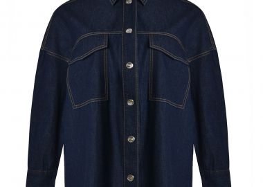 Βαμβακερό denim πουκάμισο με utility τσέπες - MAT FASHION - 