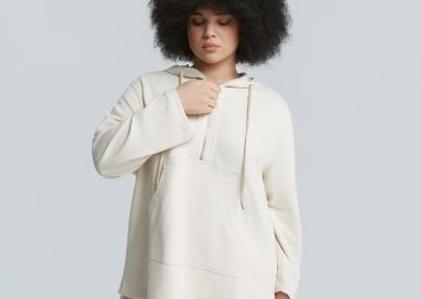 Βαμβακερό φούτερ με κουκούλα & φερμουάρ - MAT FASHION - 