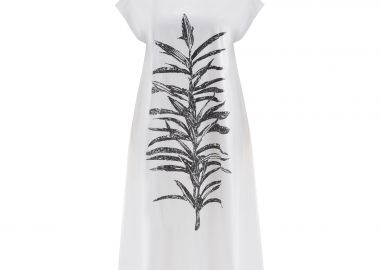 Βαμβακερό midi φόρεμα με print - MAT FASHION - 