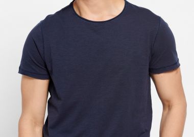 Βαμβακερό μονόχρωμο t-shirt - FUNKY BUDDHA - 