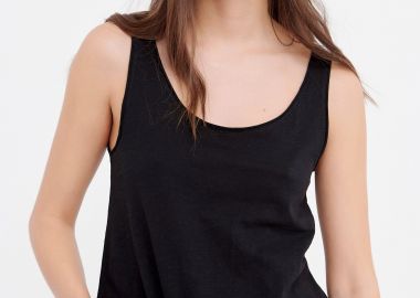 Βαμβακερό μονόχρωμο tank top - FUNKY BUDDHA - 