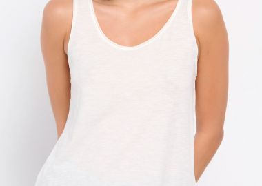 Βαμβακερό μονόχρωμο tank top - FUNKY BUDDHA - 